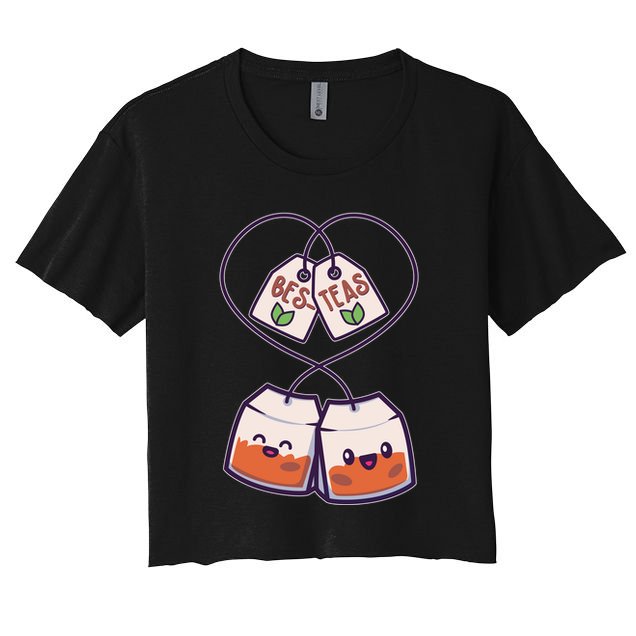 Cute Funny BesTeas Best Friend Tea Bags Crop Top