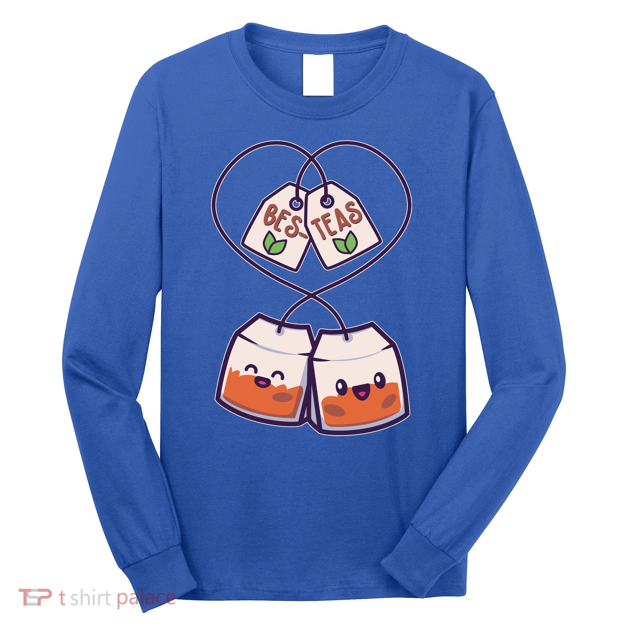 Cute Funny BesTeas Best Friend Tea Bags Long Sleeve Shirt