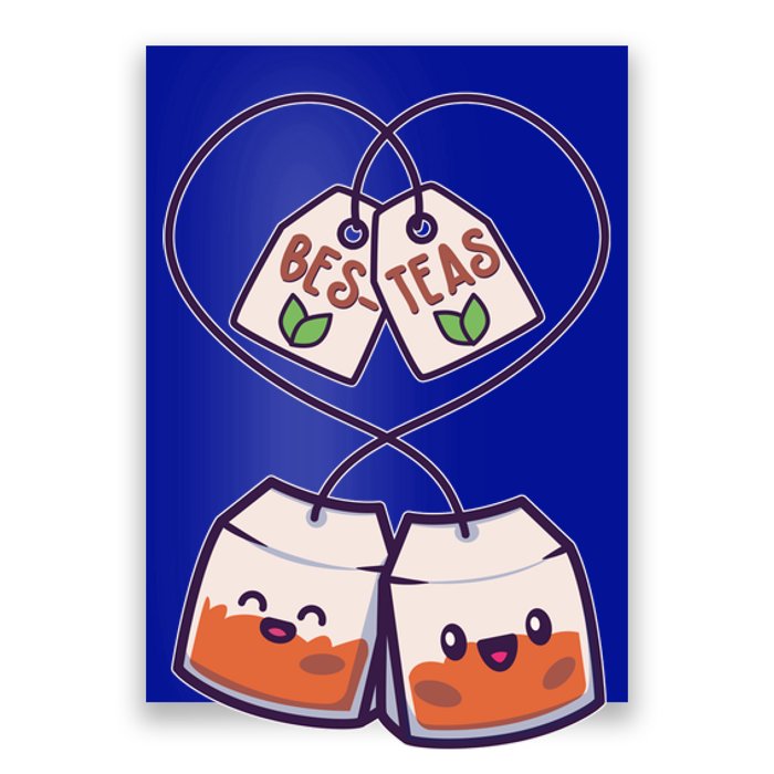 Cute Funny BesTeas Best Friend Tea Bags Poster