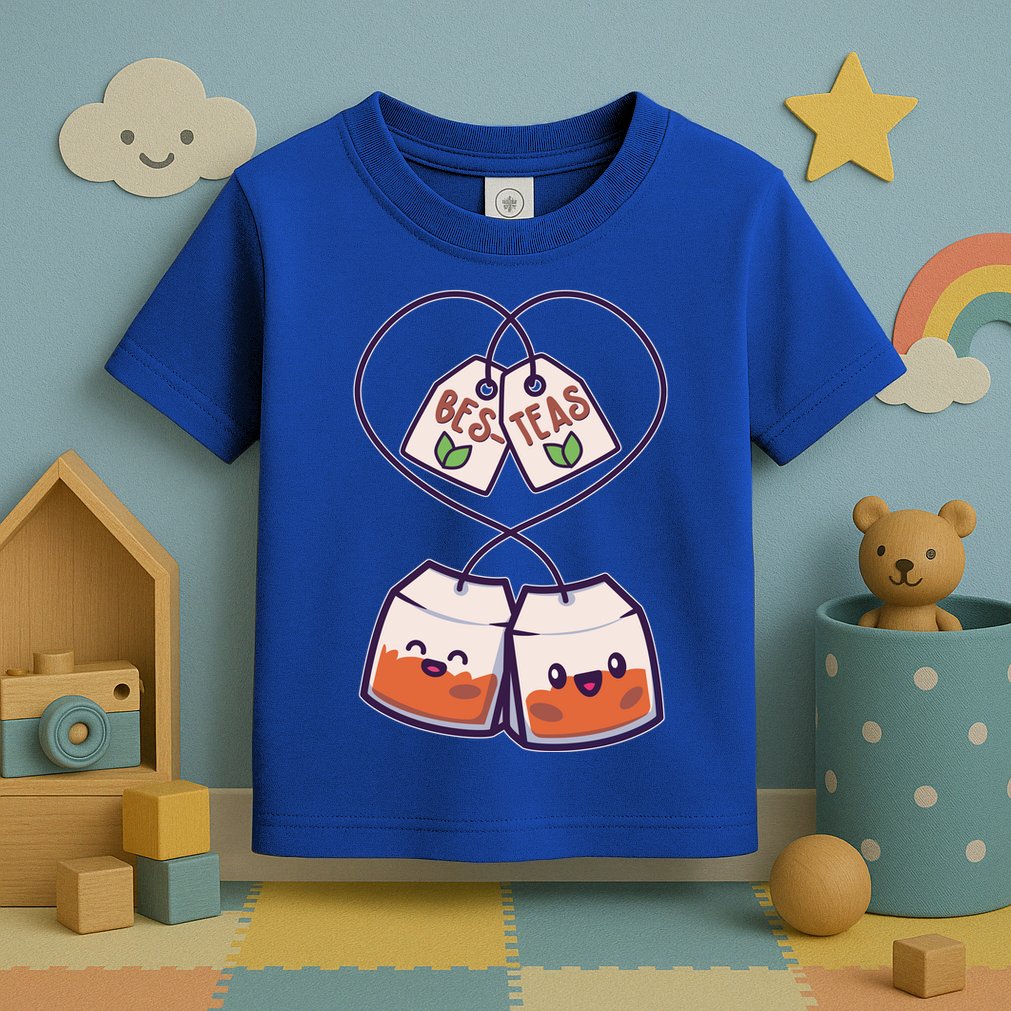 Cute Funny BesTeas Best Friend Tea Bags Toddler T-Shirt