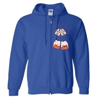 Cute Funny BesTeas Best Friend Tea Bags Full Zip Hoodie