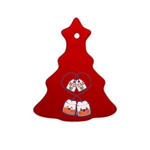 Cute Funny BesTeas Best Friend Tea Bags Ceramic Tree Ornament