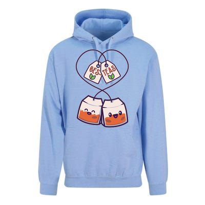 Cute Funny BesTeas Best Friend Tea Bags Unisex Surf Hoodie