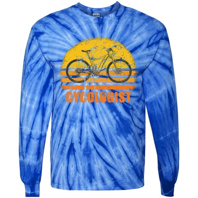 Cycologist Funny Bicycle Cycling Vintage Gift Tie-Dye Long Sleeve Shirt