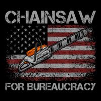 Chainsaw For Bureaucracy American Flag Chainsaw Flexfit Unipanel Trucker Cap