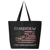Chainsaw For Bureaucracy American Flag Chainsaw 25L Jumbo Tote