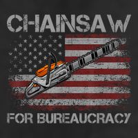Chainsaw For Bureaucracy American Flag Chainsaw 25L Jumbo Tote