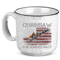 Chainsaw For Bureaucracy American Flag Chainsaw 15oz Campfire Ceramic Mug