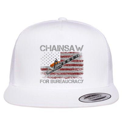 Chainsaw For Bureaucracy American Flag Chainsaw Flatbill Hat