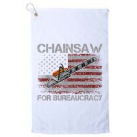 Chainsaw For Bureaucracy American Flag Chainsaw Golf Towel