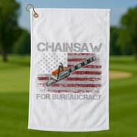 Chainsaw For Bureaucracy American Flag Chainsaw Golf Towel