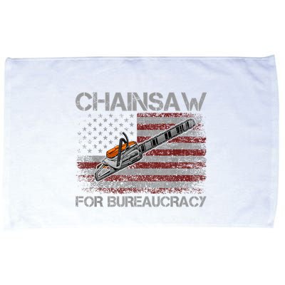 Chainsaw For Bureaucracy American Flag Chainsaw Microfiber Hand Towel