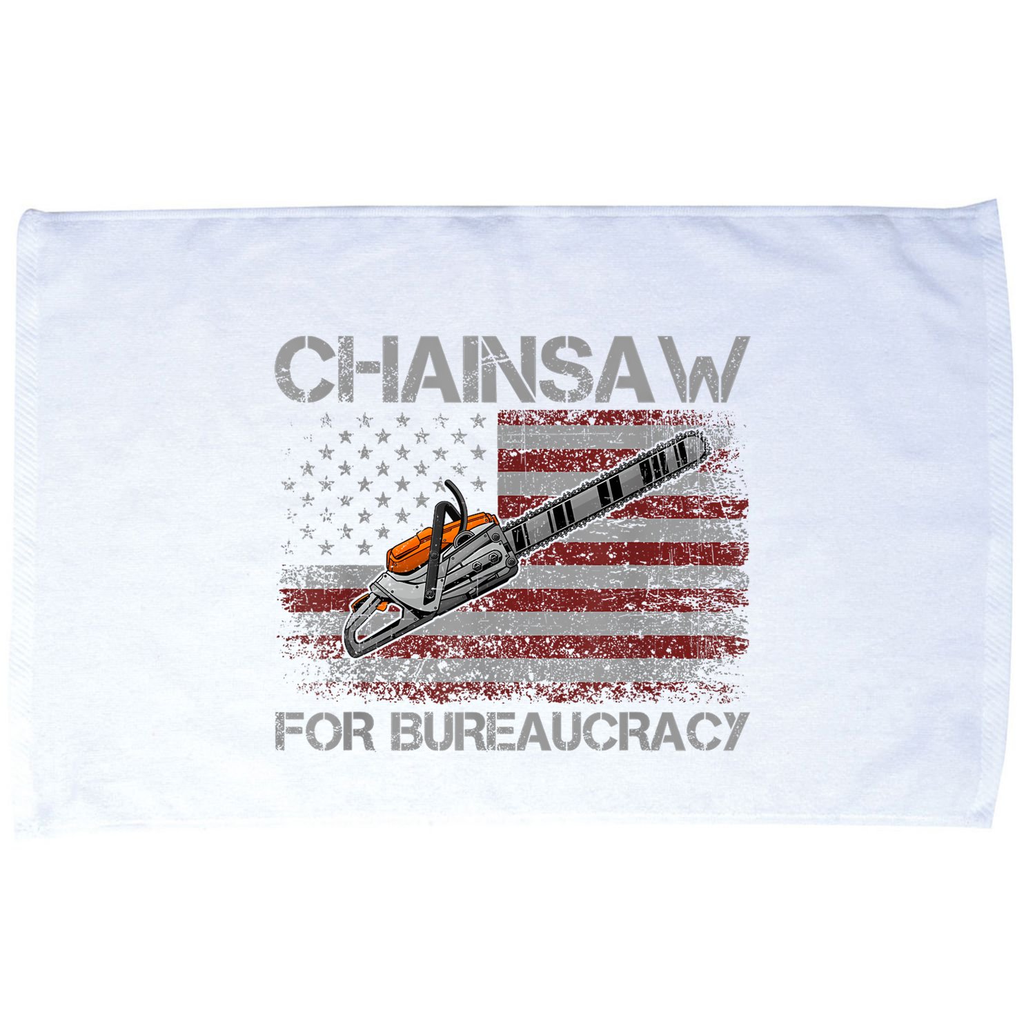 Chainsaw For Bureaucracy American Flag Chainsaw Microfiber Hand Towel
