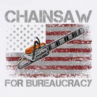 Chainsaw For Bureaucracy American Flag Chainsaw Short Acrylic Beanie