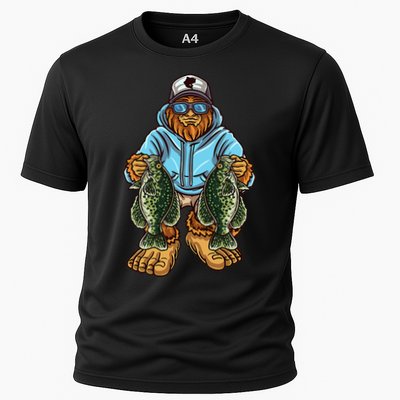 Crappie Fishing Bigfoot Panfishing Fishermen Performance Shirt