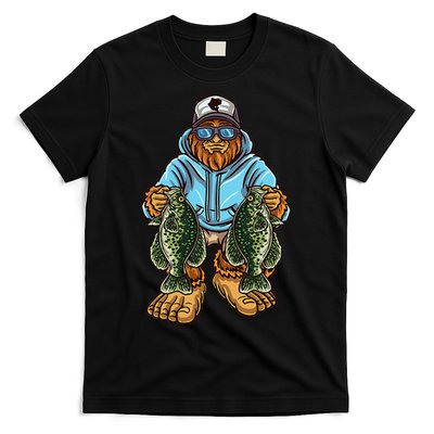 Crappie Fishing Bigfoot Panfishing Fishermen T-Shirt