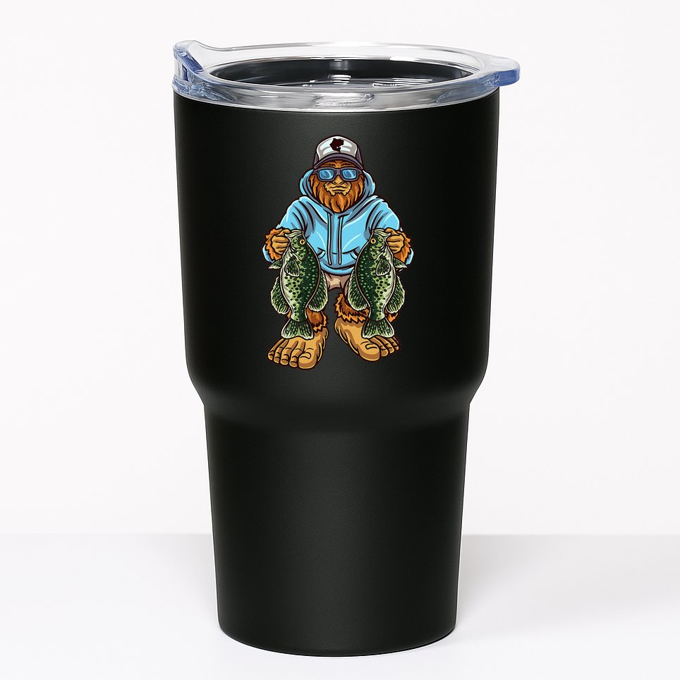 Crappie Fishing Bigfoot Panfishing Fishermen Tumbler