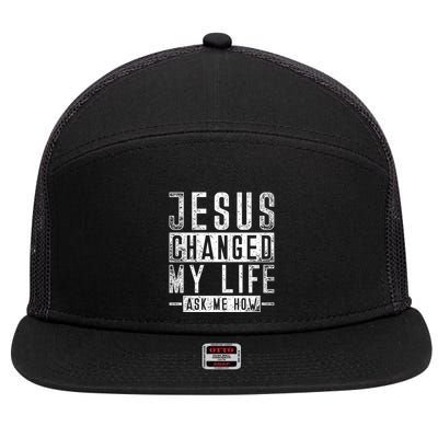 Christian Faith Bible Prayer God Savior Devo Jesus Gift 7 Panel Mesh Trucker Snapback Hat