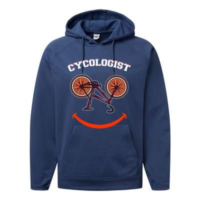 Cycologist Funny Bicycle Bike Performance Fleece Hoodie