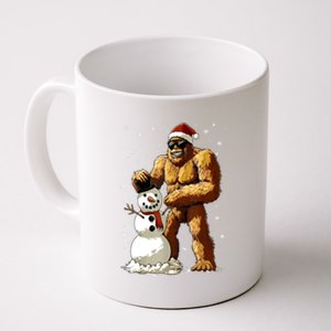 Christmas Funny Bigfoot Santa Snowman Xmas Graphic Gift Coffee Mug