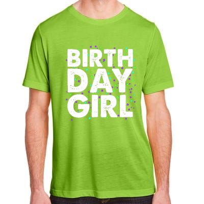 Cute Funny Birthday Girl With Confetti Adult ChromaSoft Performance T-Shirt