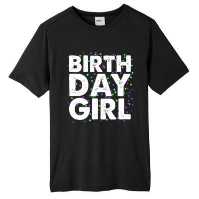 Cute Funny Birthday Girl With Confetti Tall Fusion ChromaSoft Performance T-Shirt