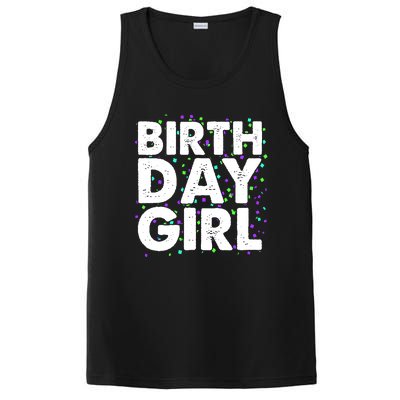 Cute Funny Birthday Girl With Confetti PosiCharge Competitor Tank