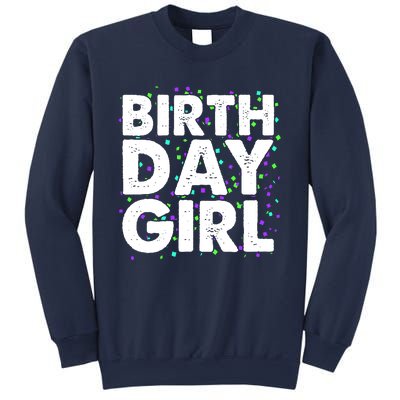 Cute Funny Birthday Girl With Confetti Sweatshirt