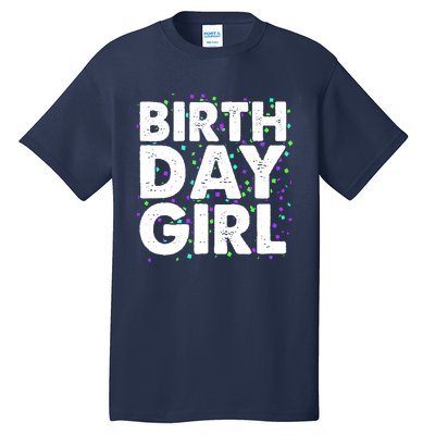 Cute Funny Birthday Girl With Confetti Tall T-Shirt