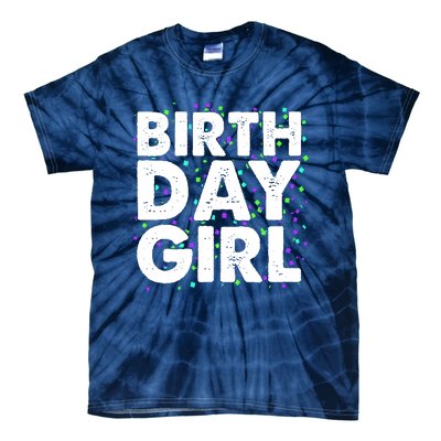 Cute Funny Birthday Girl With Confetti Tie-Dye T-Shirt