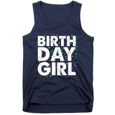 Cute Funny Birthday Girl With Confetti Tank Top