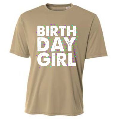 Cute Funny Birthday Girl With Confetti Cooling Performance Crew T-Shirt