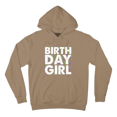 Cute Funny Birthday Girl With Confetti Hoodie