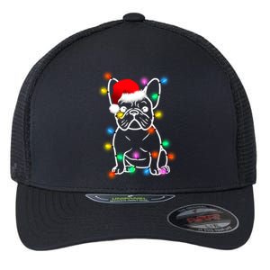 Cute French Bulldog Christmas Lights Flexfit Unipanel Trucker Cap