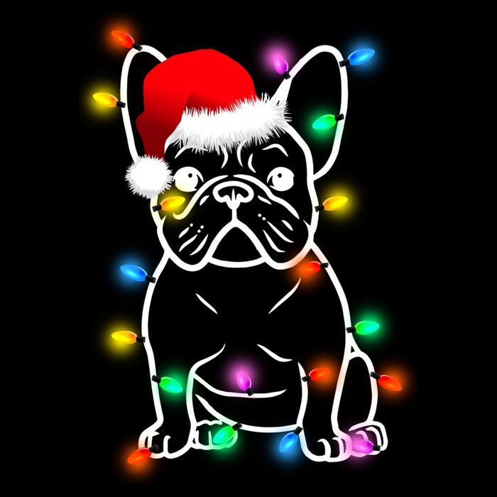 Cute French Bulldog Christmas Lights 16 in Basic Backpack