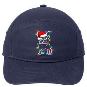 Cute French Bulldog Christmas Lights 7-Panel Snapback Hat