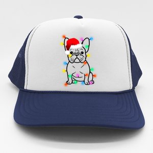 Cute French Bulldog Christmas Lights Trucker Hat