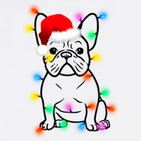 Cute French Bulldog Christmas Lights Cooling Performance Crew T-Shirt