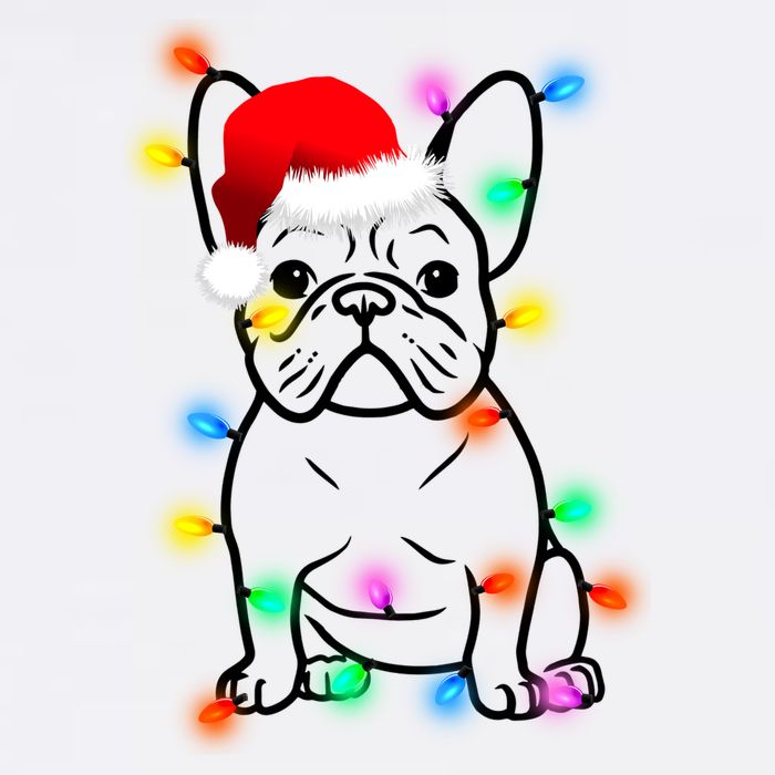 Cute French Bulldog Christmas Lights Cooling Performance Crew T-Shirt