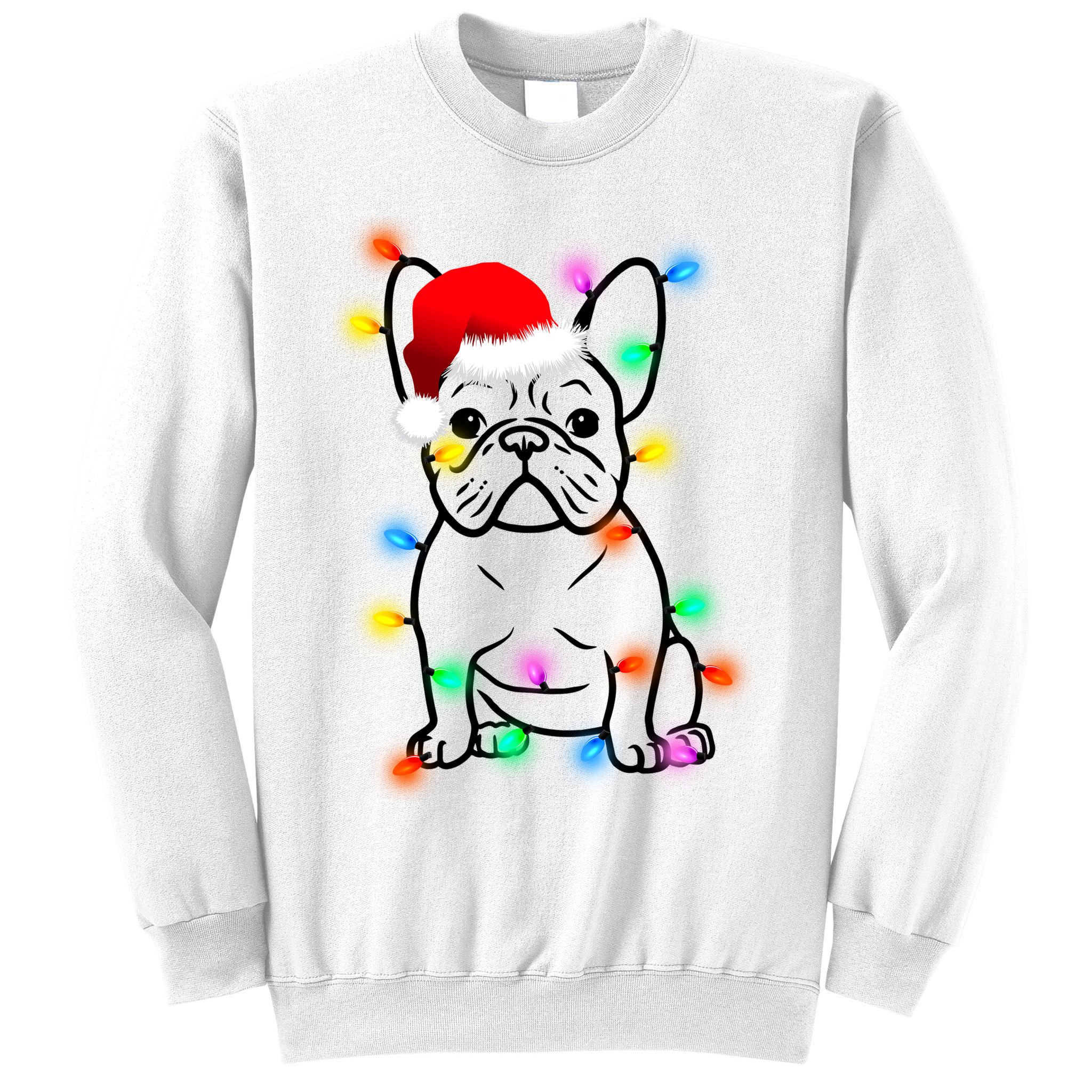 Cute French Bulldog Christmas Lights Sweatshirt