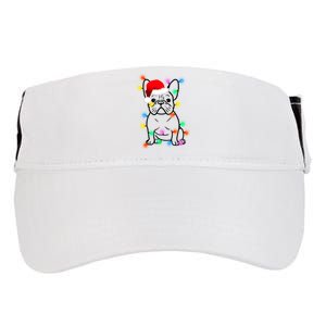 Cute French Bulldog Christmas Lights Adult Drive Performance Visor