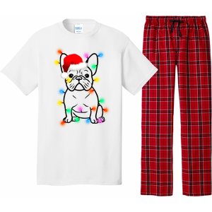 Cute French Bulldog Christmas Lights Pajama Set