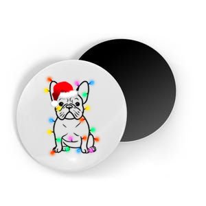 Cute French Bulldog Christmas Lights Magnet