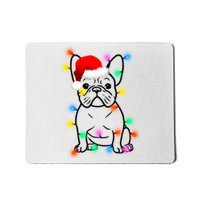 Cute French Bulldog Christmas Lights Mousepad