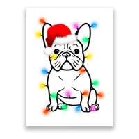 Cute French Bulldog Christmas Lights Poster