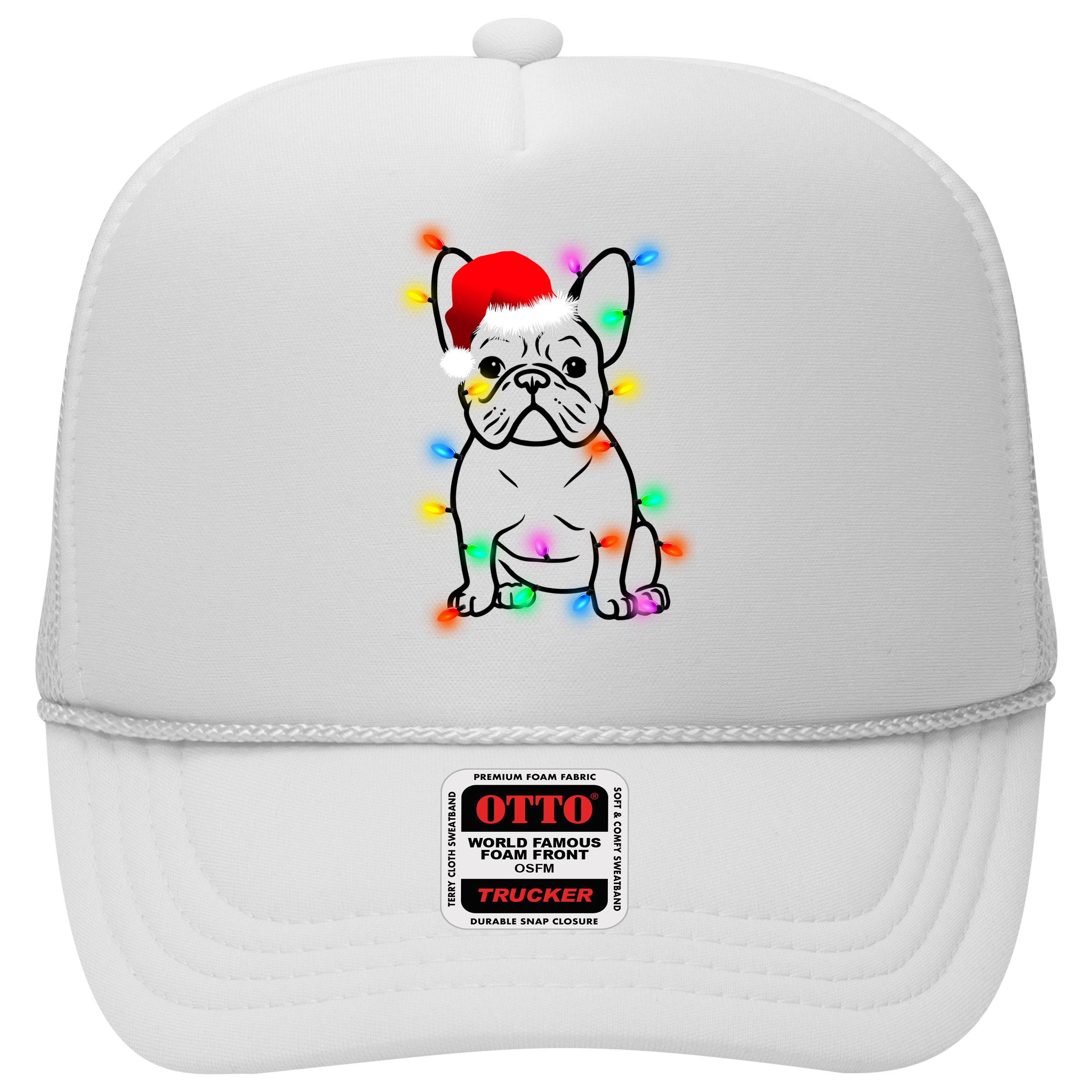 Cute French Bulldog Christmas Lights Hat