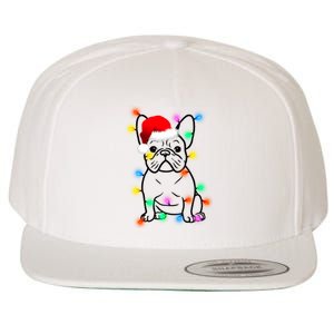 Cute French Bulldog Christmas Lights Wool Snapback Cap