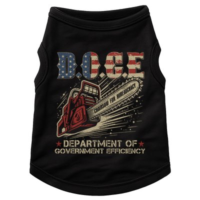 Chainsaw For Bureaucracy Funny D.O.G.E Doge Usa Flag Doggie Tank