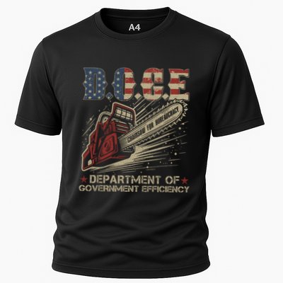 Chainsaw For Bureaucracy Funny D.O.G.E Doge Usa Flag Performance Shirt