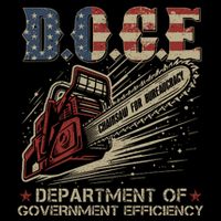 Chainsaw For Bureaucracy Funny D.O.G.E Doge Usa Flag Cooling Performance Crew T-Shirt
